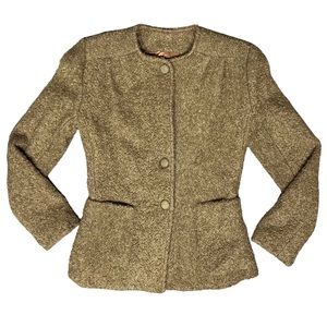 Vintage Carole Little For Saint Tropez West Wool and Nylon Jacket Coat Sz 6